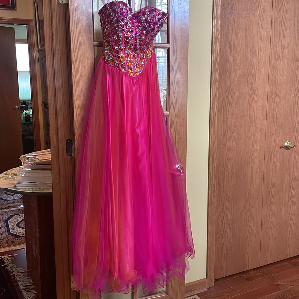 Pink Corset Prom Dress (size 0) - Picture 2 of 5